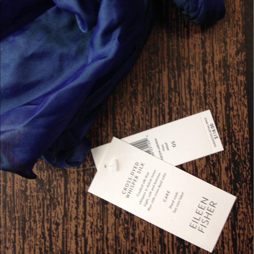 Blue/purple Eileen Fisher silk scarf
