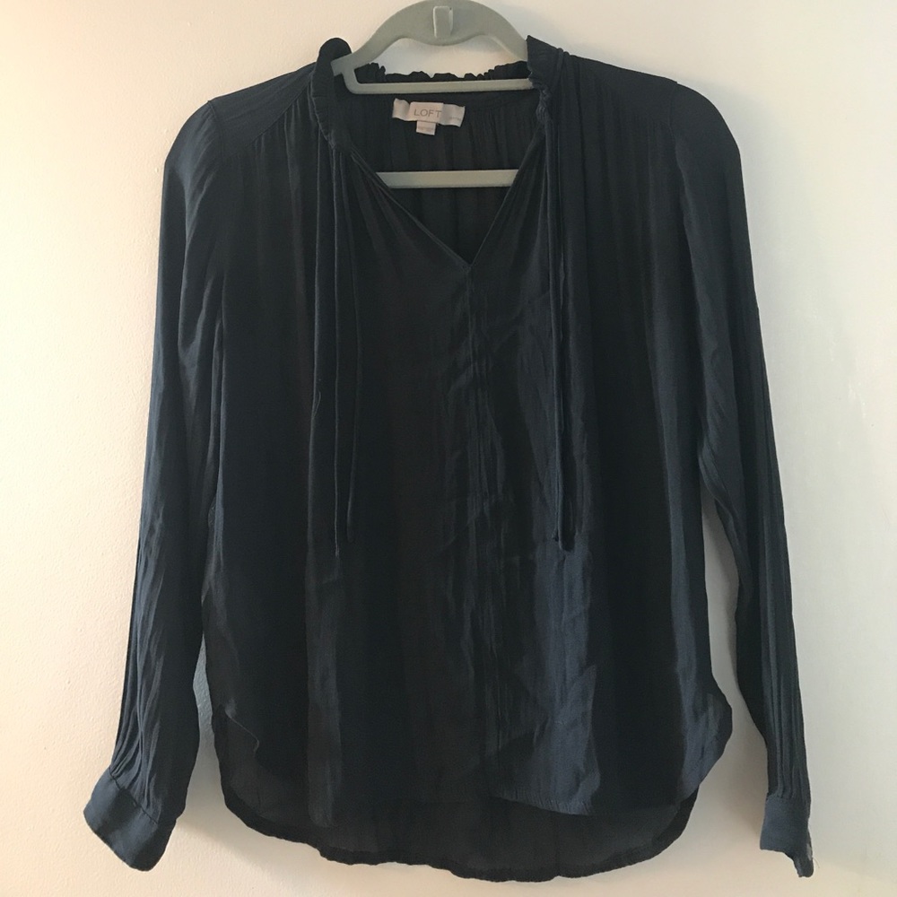 Navy Blue Loft blouse