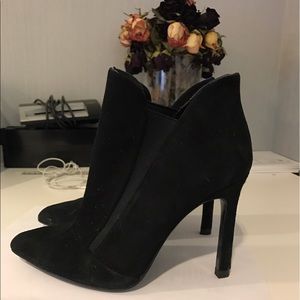 Zara black suede booties