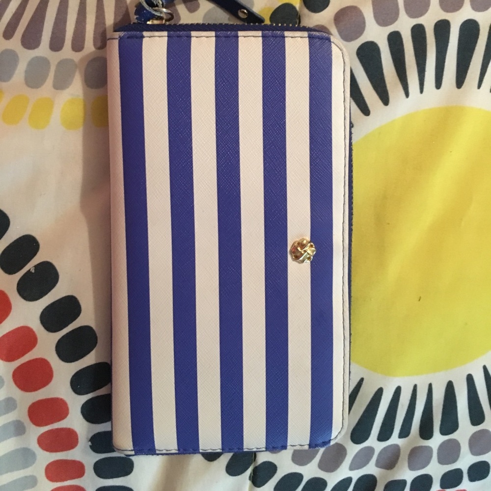 Blue striped wallet