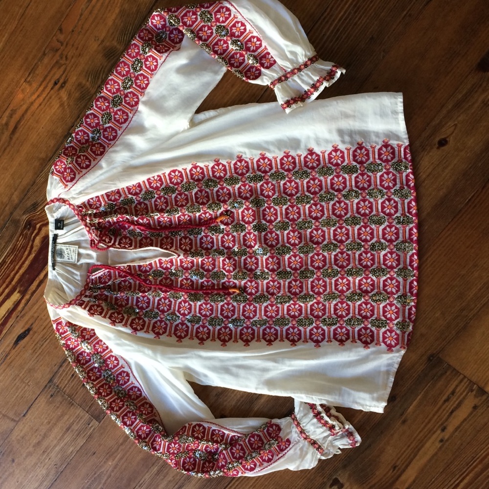 Scotch & Soda embroidered boho top