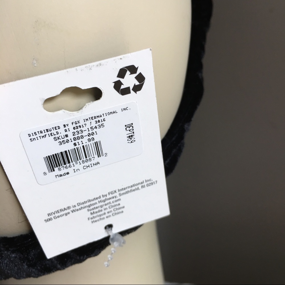 NEW Black Velvet Twist Stretch Headband - Picture 4 of 4