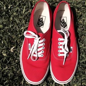 Low top red Vans