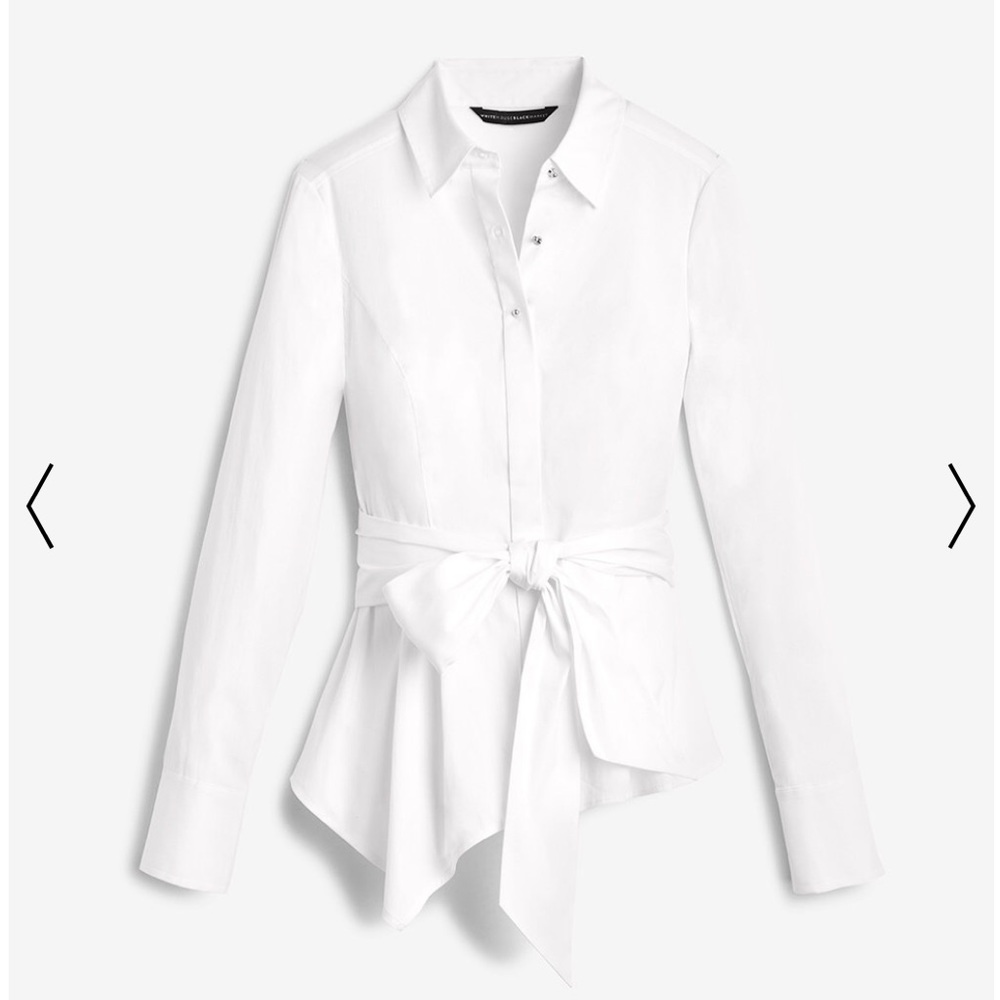 White House Black Market Asymmetric poplin blouse