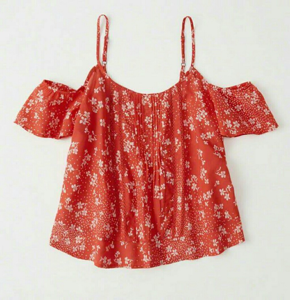 SOLD! Brand New with Tag Printed Cold Shoulder Top