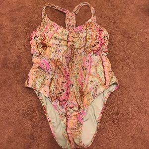 Victoria Secret One Piece Macrame Back Swimsuit