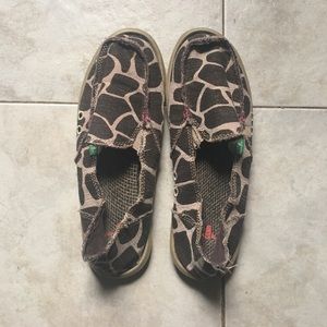 Giraffe Sanuk slip ons