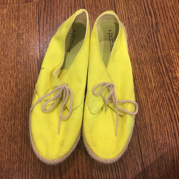 Shoes - H&M yellow comfy shoes