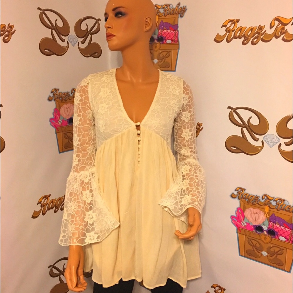 Bohemian nights baby doll top