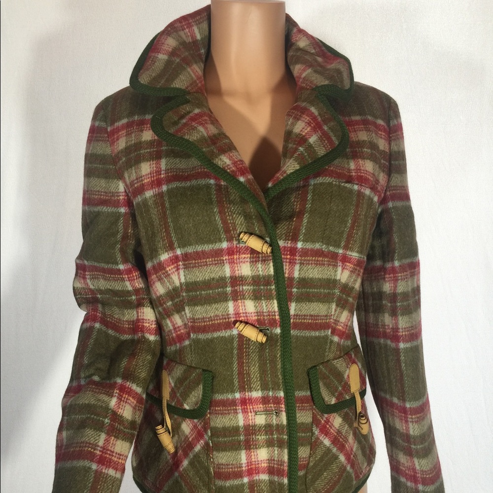 Escada Sport Vintage Coat NWT plaid