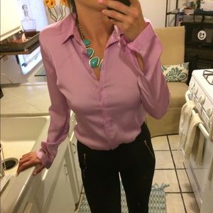 Guess laity pink blouse