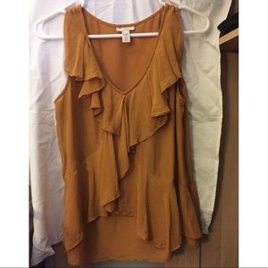 JCrew Sleeveless ruffle top