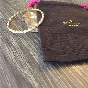 White/Cream Kate Spade Scalloped Bangle