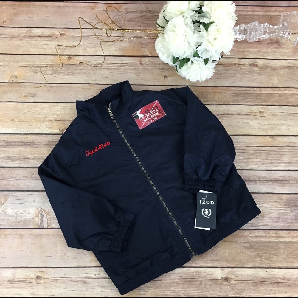 IZOD Windbreaker Regatta Standard Navy Full Zip
