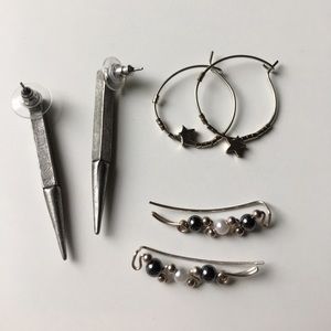 Silver toned earrings