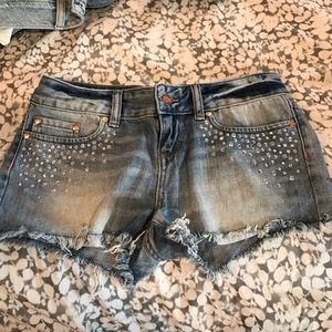Victoria's Secret PINK Rhinestone Denim Shorts