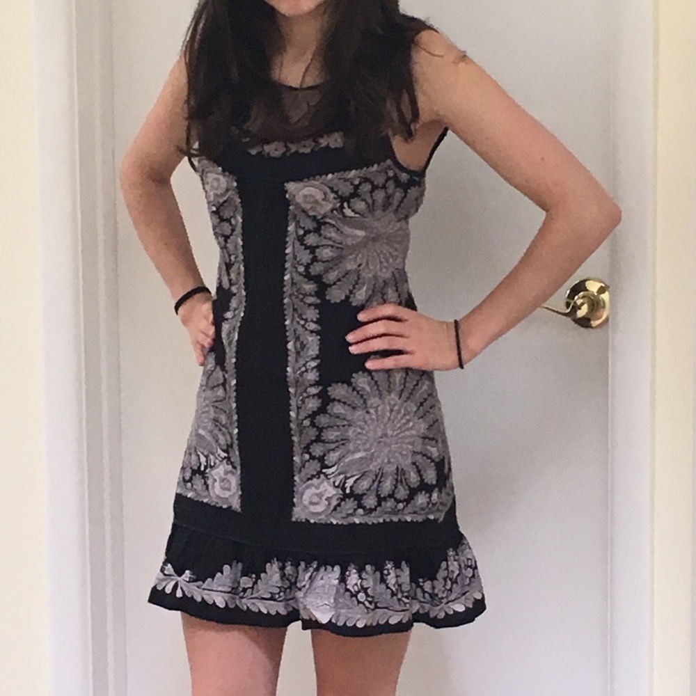 Free People black/white floral dress!