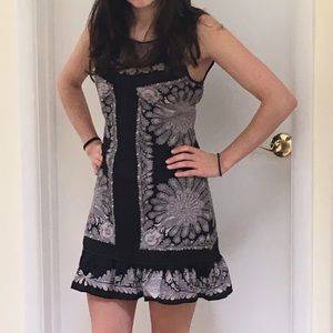 Free People black/white floral dress!
