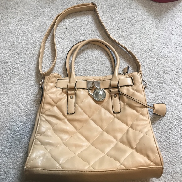 Tan quilted Purse - Picture 1 of 5