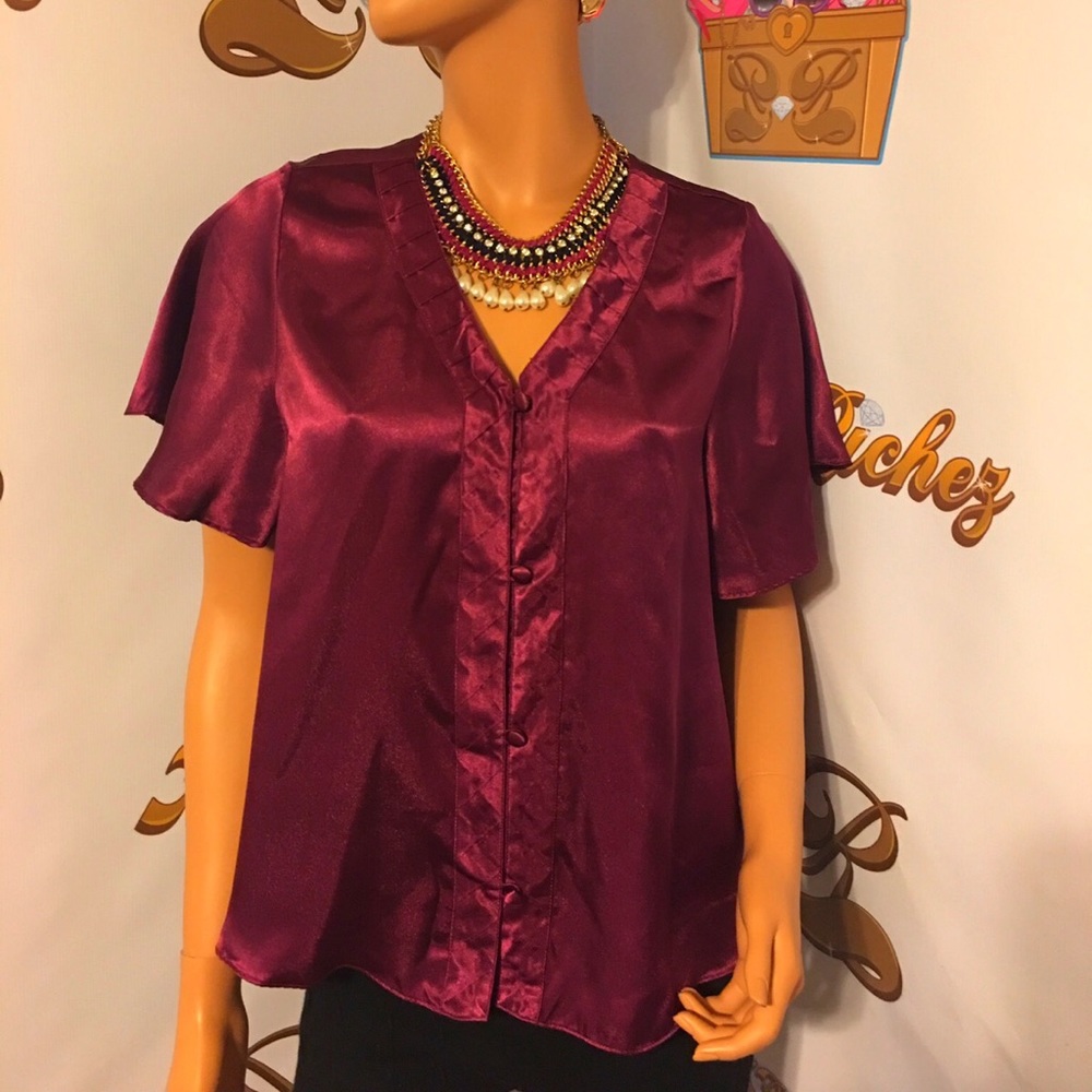 Royal purple sears and roebucks vintage blouse