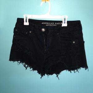Black American Eagle high rise shorts