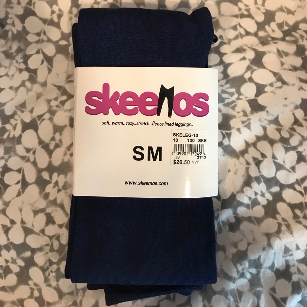 Fleece lined navy leggings