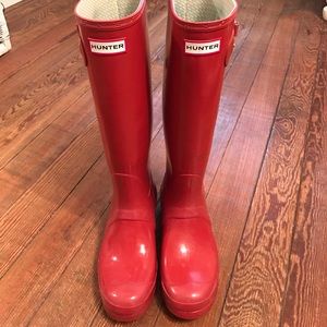 Women's Original Tall Gloss Rain Boot Size 8