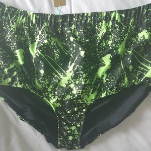Green and black Monif C swim bottom