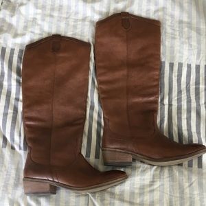 Leather upper boots!