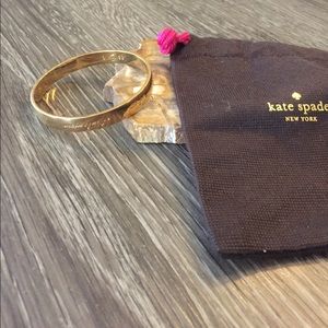 Gold Kate Spade Be Mine Bangle