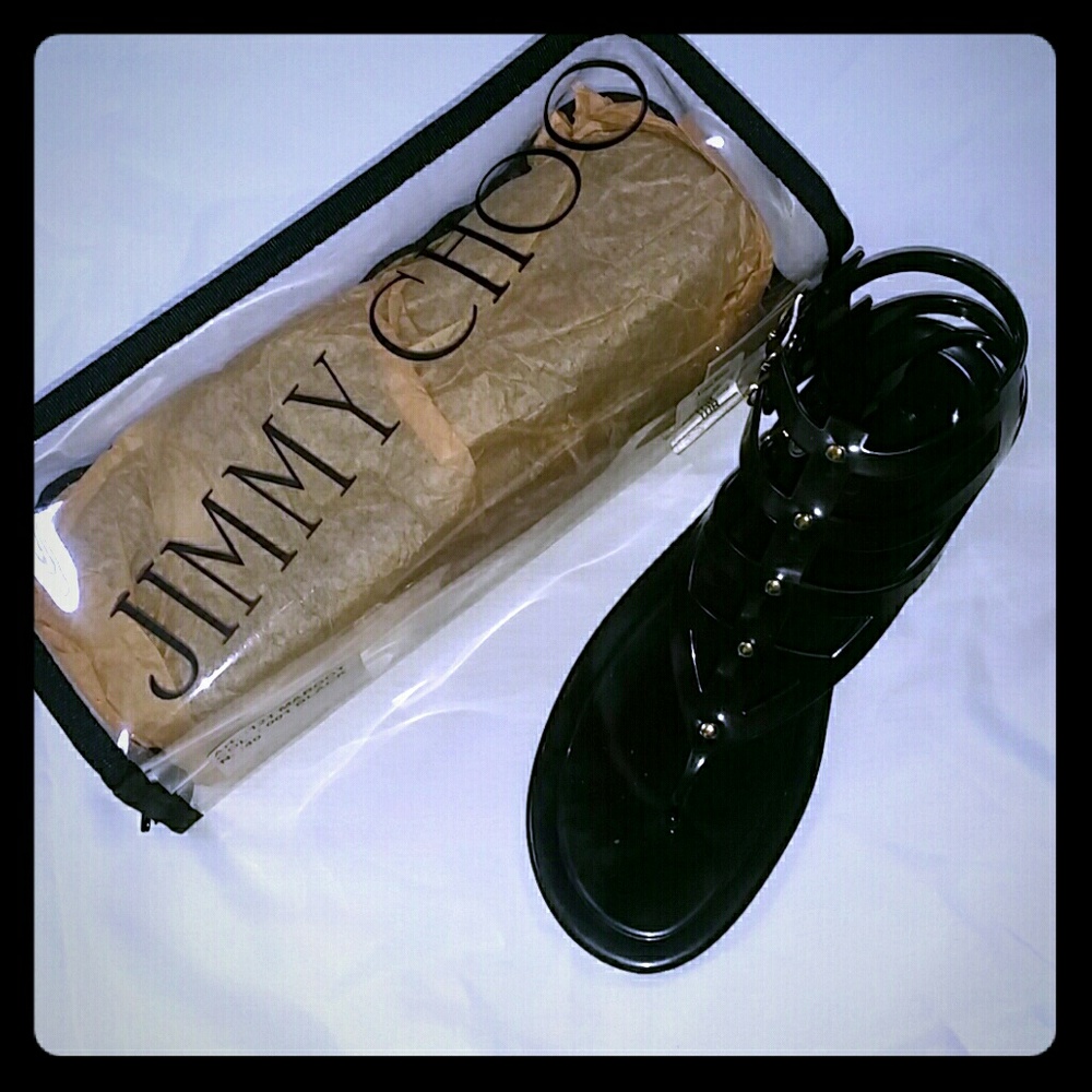 Jimmy Choo Margot Gladiator thong jelly