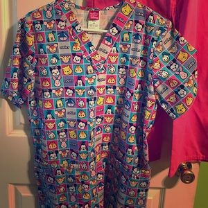 Disney scrub top and bottom