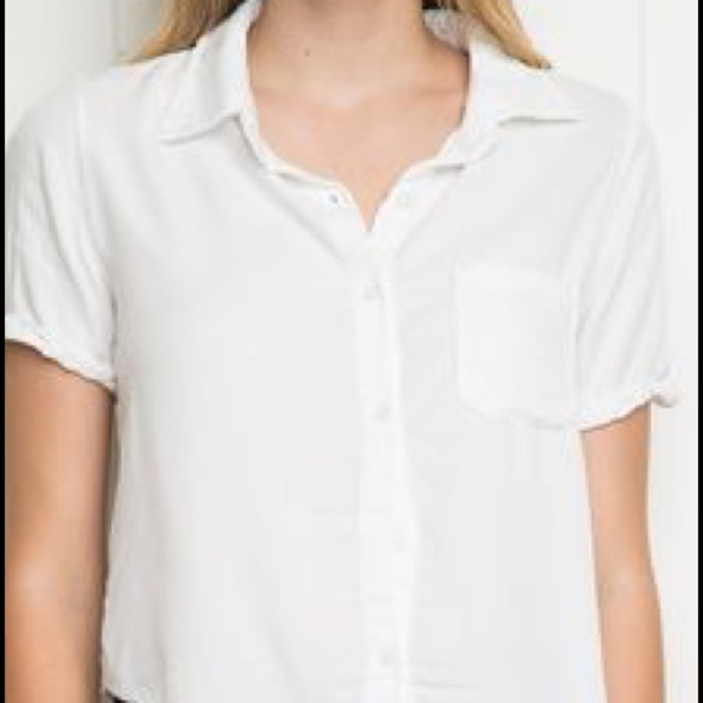 Brandy Melville Peyton Shirt in Sheer White
