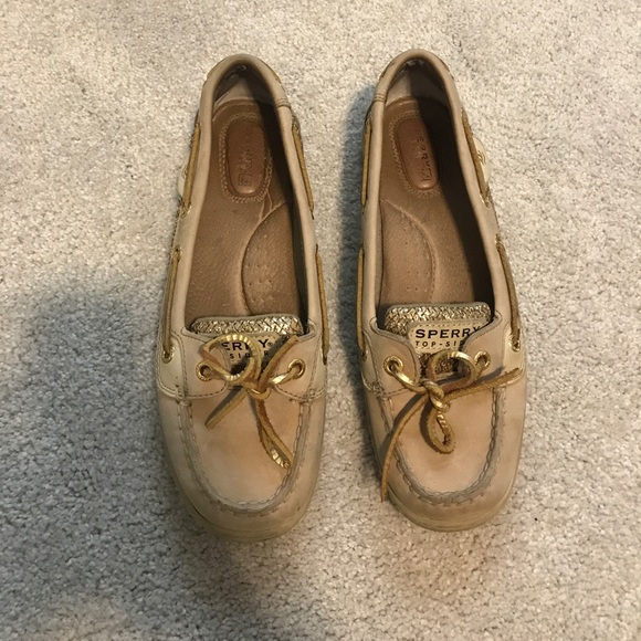 Gold Sperrys - Picture 1 of 5