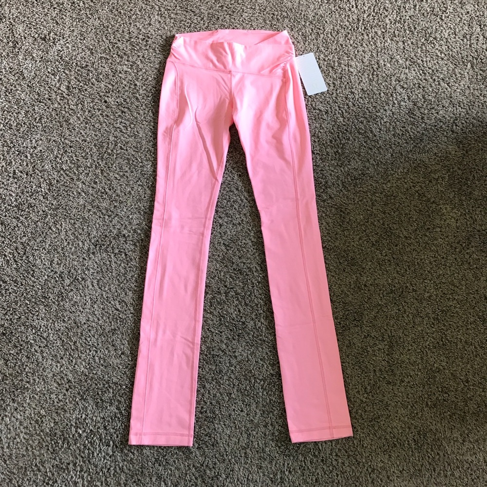 NWT pink lululemon pants, size: 8 tall