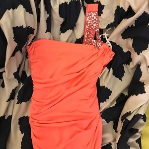 One shoulder prom dress