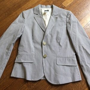J Crew Seersucker Coat - size 8