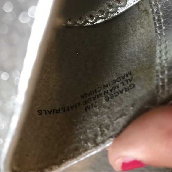 Silver peeptoe heels - Picture 4 of 5