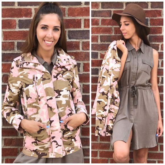 Olive Green Pocket Slip Dress - Picture 4 of 4