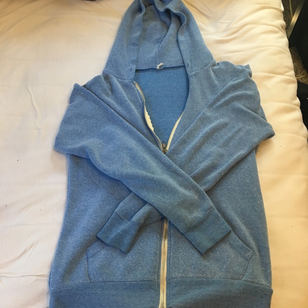 Light blue zip up hoodie