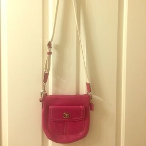 Authentic coach leather cross body
