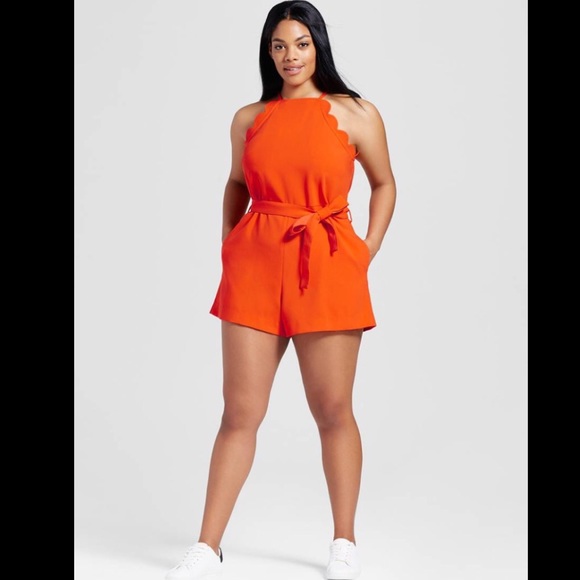 Victoria Beckham Pants - Victoria Beckham For Target Scallop Waist Romper