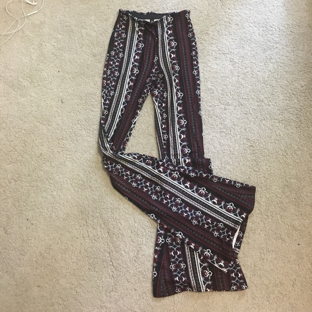 H&M patterned hippie/flare/ bell bottom pants