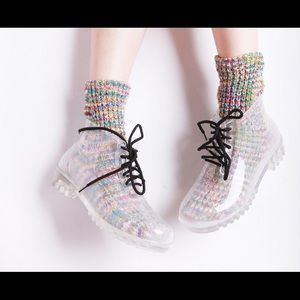 ✨Clear Rain Boots with Laces!✨