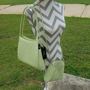 2 light green purse
