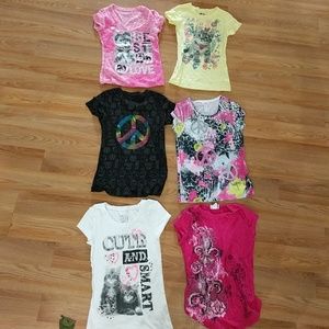 Lot of 6 girls size 8 shirts