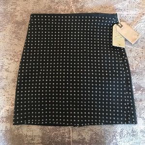 All Saints Denim Studded Mimi Skirt
