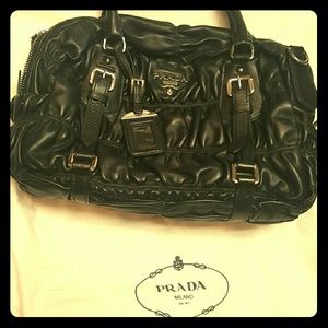 Prada Nappa Gauche Tote Bag