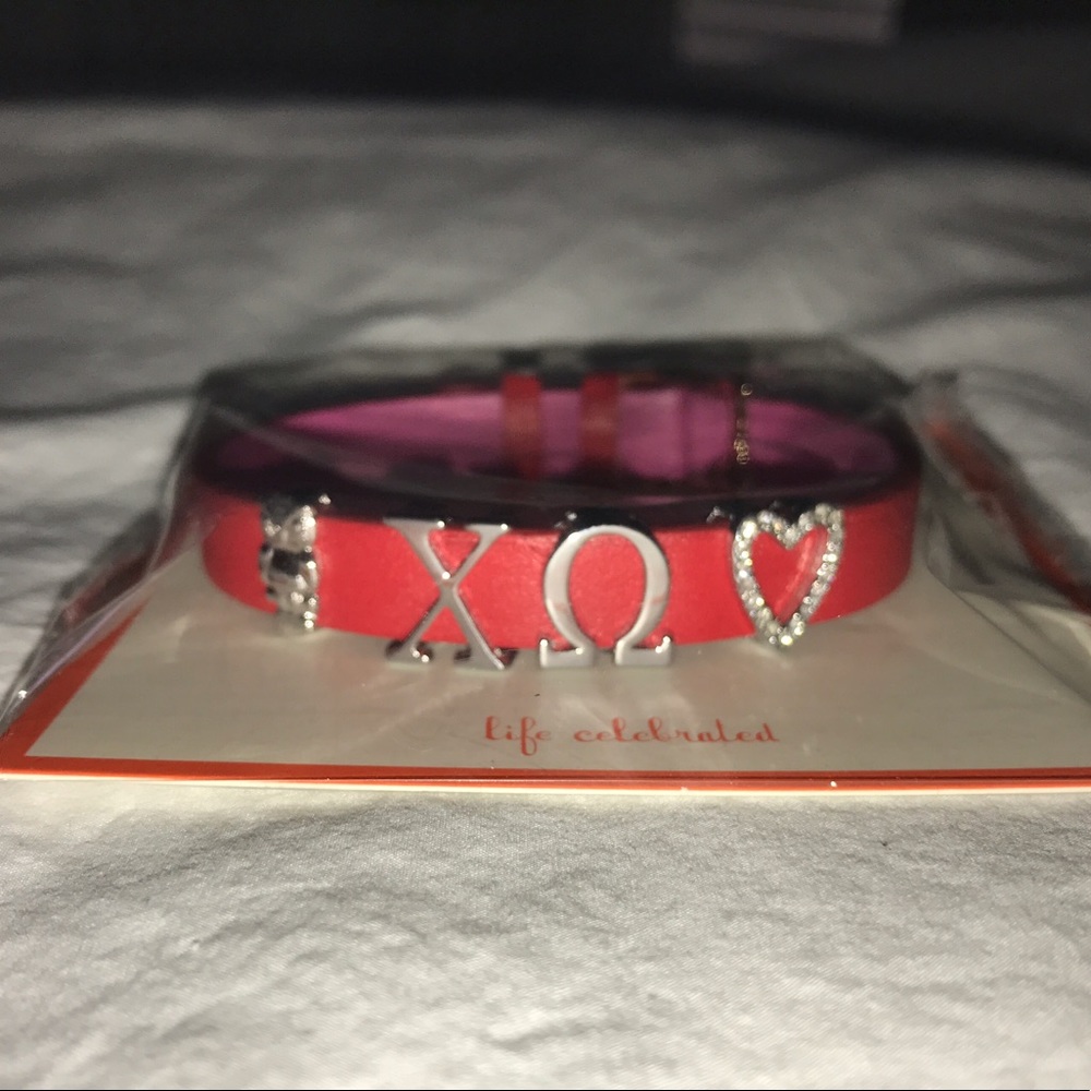 keep collective red chi omega bracelet