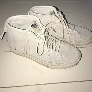 High top fringe Vans sneakers